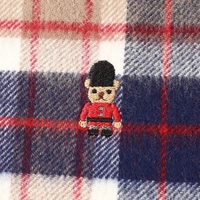 バッキンガムベア ウォッシャブルウールカシミヤ チェックマフラー