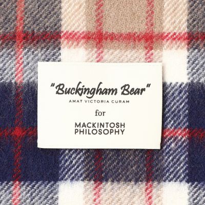 バッキンガムベア ウォッシャブルウールカシミヤ チェックマフラー