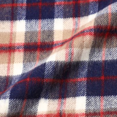 バッキンガムベア ウォッシャブルウールカシミヤ チェックマフラー