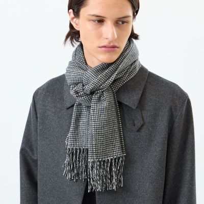 ウォッシャブルウールカシミヤ ブリティッシュチェックマフラー