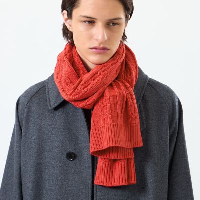 ＜MACKINTOSH PHILOSOPHY (Men)＞バッキンガムベア　ケーブル　ニットマフラー