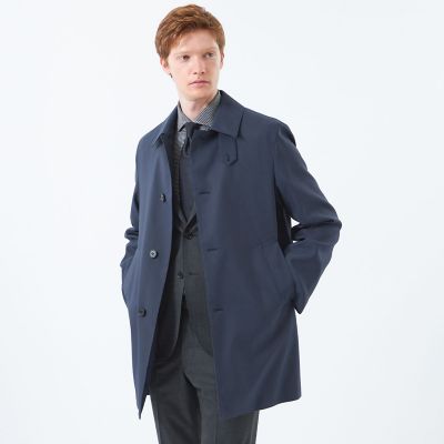 Mackintosh MACKINTOSH PHILOSOPHY (Men)/マッキントッシュ フィロソフィー コットンライクツイル WELLINGTON(ウェリントン)middle button through 27ブルー コート・ジャケット【三越伊勢丹/公式