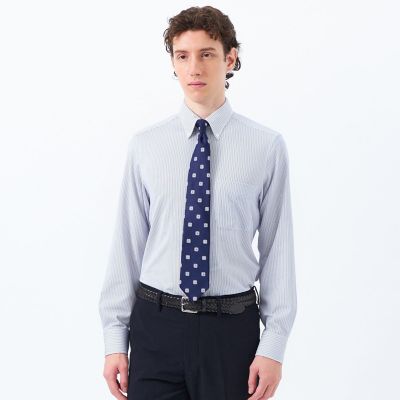 ＜MACKINTOSH PHILOSOPHY (Men)＞トロッター　ボタンダウンシャツ　無地／トリコットストライプ