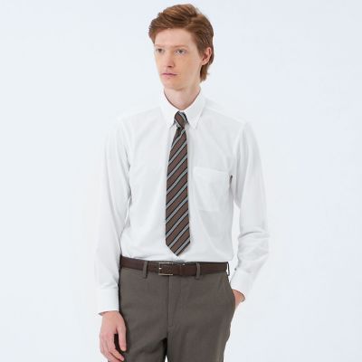 ＜MACKINTOSH PHILOSOPHY (Men)＞トロッター　ボタンダウンシャツ　無地／トリコットストライプ