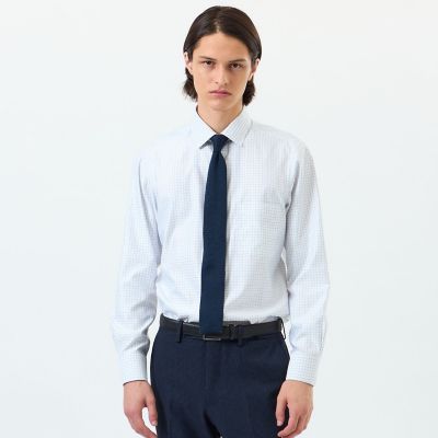 ＜MACKINTOSH PHILOSOPHY (Men)＞トロッター　セミワイドシャツ　無地／ブルーバリエーション