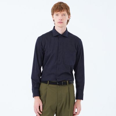 ＜MACKINTOSH PHILOSOPHY (Men)＞シルケットスムース　スクエアホリゾンタルワイドシャツ