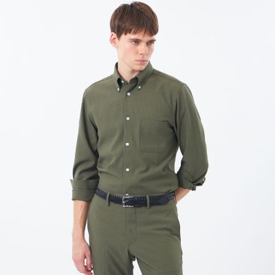 ＜MACKINTOSH PHILOSOPHY (Men)＞【ＷＥＢ＆一部店舗限定】トロッター　スクエアボタンダウン長袖シャツ　　サッカーストライプ