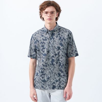 ＜MACKINTOSH PHILOSOPHY (Men)＞半袖ボタンダウンシャツ　ミラクルウェーブ