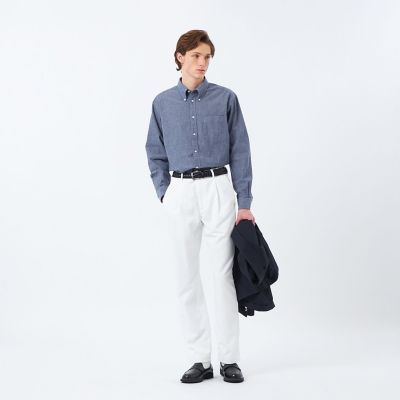 シャンブレー／ストライプ リラックスボタンダウンシャツ | MACKINTOSH