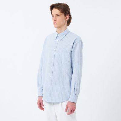 シャンブレー／ストライプ リラックスボタンダウンシャツ | MACKINTOSH