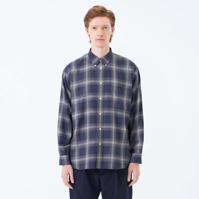長袖オーバーサイズボタンダウンシャツ オンブレチェック | MACKINTOSH
