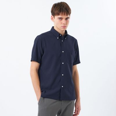 美品 トロッターマッキントッシュフィソロフィーシアサッカーブルーストライプ38R トロッター スクエアボタンダウン ナローサッカーストライプ