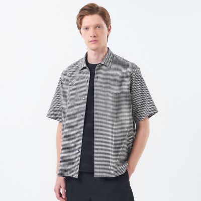 Mackintosh 【SALE】MACKINTOSH PHILOSOPHY (Men)/マッキントッシュ フィロソフィー 半袖オープンカラーシャツ 空羽サッカー 無地/チェック 57ダークブラウン3 トップス【三越伊勢丹/公式】