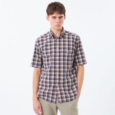 ＜MACKINTOSH PHILOSOPHY (Men)＞ＢＵＣＫＩＮＧＨＡＭ　ＢＥＡＲ　半袖ボタンダウン　マドラスチェック