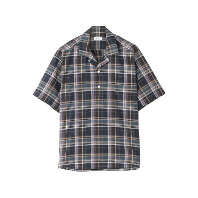 WEEKENDER】プルオーバーオープンカラーシャツ シャンブレー