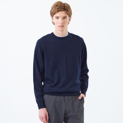 Mackintosh MACKINTOSH PHILOSOPHY (Men)/マッキントッシュ フィロソフィー ハイゲージ天竺 クルーネックプルオーバー 29ネイビー トップス【三越伊勢丹/公式】