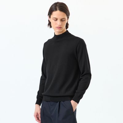 ハイゲージ天竺　モックネックプルオーバーニット