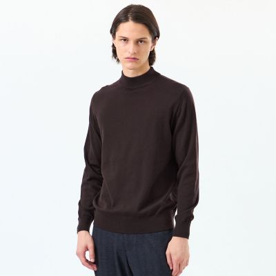 ハイゲージ天竺　モックネックプルオーバーニット