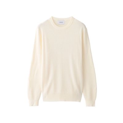 Mackintosh 【SALE】MACKINTOSH PHILOSOPHY (Men)/マッキントッシュ フィロソフィー【WEB & 一部店舗限定】ミニワッフル クルーネックプルオーバー 02オフホワイト トップス【三越伊勢丹/公式】