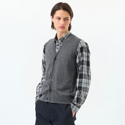 ＜MACKINTOSH PHILOSOPHY (Men)＞ハイゲージ天竺　Ｖネックニットベスト