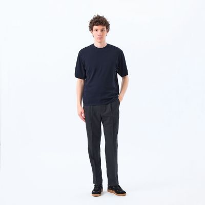 30／1ミニカノコ クルーネック半袖ニットTシャツ | MACKINTOSH