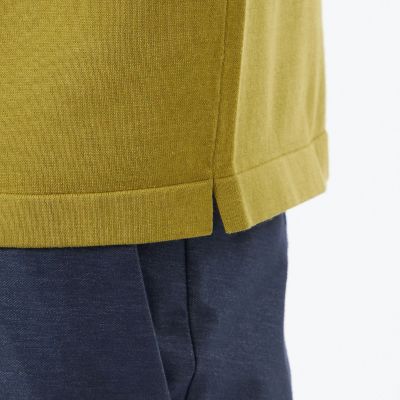16Gプレーティング天竺 セミモックネックニットTシャツ 