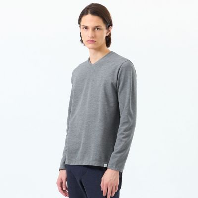 ＜MACKINTOSH PHILOSOPHY (Men)＞ストレッチミラノリブ　ＶネックロンＴ
