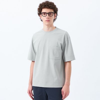 ＜MACKINTOSH PHILOSOPHY (Men)＞ドライフラットストレッチ　クルーネック五分袖ポケＴ