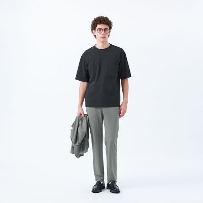 ドライフラットストレッチ クルーネック五分袖ポケT | MACKINTOSH