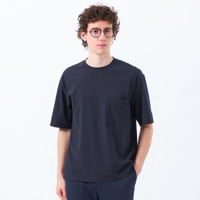 ドライフラットストレッチ クルーネック五分袖ポケT | MACKINTOSH
