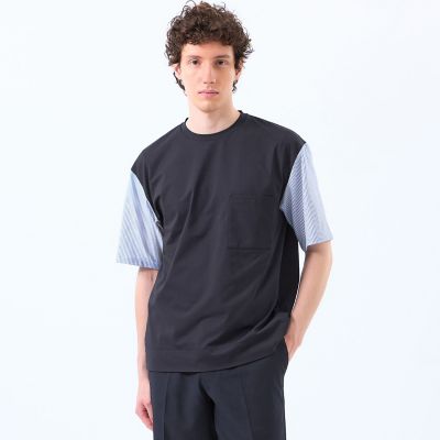 TEXBRID天竺×サッカー スリーブコンビTシャツ | MACKINTOSH