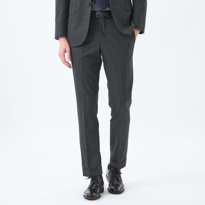 Mackintosh MACKINTOSH PHILOSOPHY (Men)/マッキントッシュ フィロソフィー【WEB & 一部店舗限定】トロッター テーパードトラウザーズ ウール混マイクロ千鳥 08チャコールグレー パンツ・ズボン【三越伊勢丹/公式】