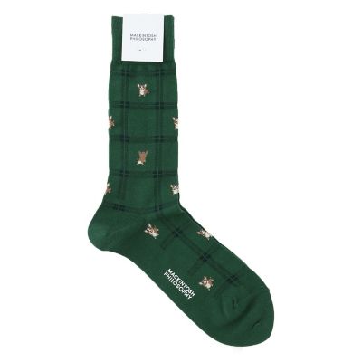 ＜MACKINTOSH PHILOSOPHY (Men)＞コーギー×チェック　カジュアルソックス