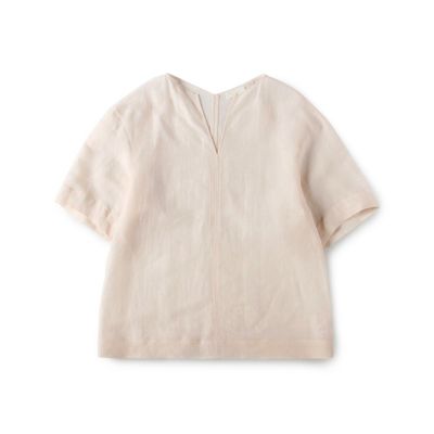 エアリースラブクロス　Ｖネックブラウス
