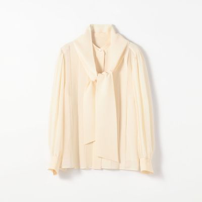 オジヤシフォン　ボウタイブラウス