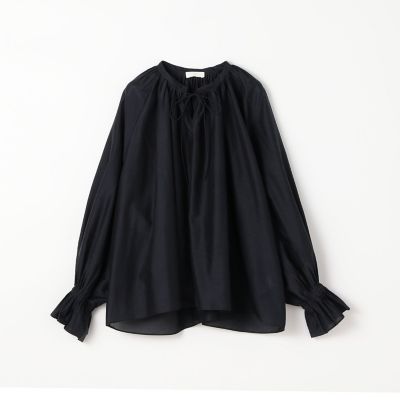 超人気高品質 コットンシルク タックボリュームブラウス | maison シャツ/ブラウス(長袖/七分)