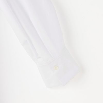 ハイカウントコットン　フロントタックブラウス