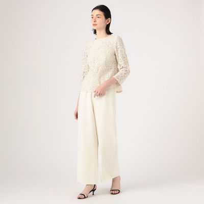 特価 ペプラムブラウス ボタニカルレース | TOMORROWLAND maison シャツ+ブラウス(長袖+七分)