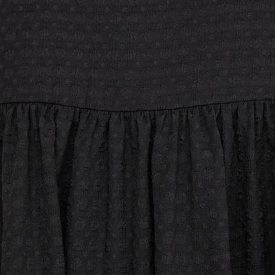 ジャカードシャーリング　パフスリーブブラウス