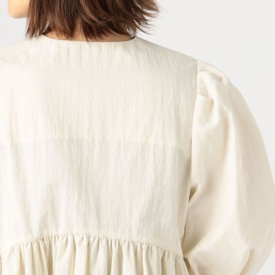 Ballsey トゥモローランド ハイカウントギャバジン パフスリーブブラウス ハイカウントギャバジン パフスリーブブラウス | maison