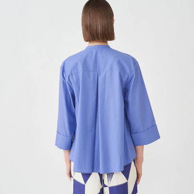 【美品】  Tomorrowland BALLSEY / トゥモローランドボールジー | 2023SS | クリスタルコットン ワイドスリーブブラウス | 36 | ライトブルー | レディース 美品】 Tomorrowland BALLSEY / トゥモローランドボールジー | 2023SS