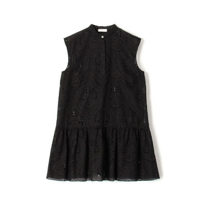 ＜maison TOMORROWLAND＞ダマスクスレースエンブロイダリー　フリルチュニックブラウス