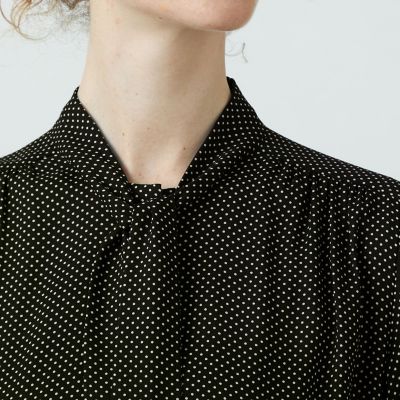 ミニドットプリント ボウタイブラウス | maison TOMORROWLAND/メゾン