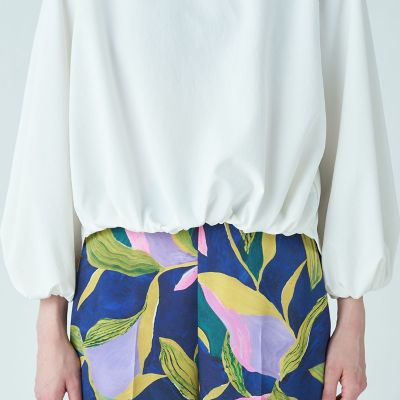 ポリエステルタイプライター　ボリュームブラウス