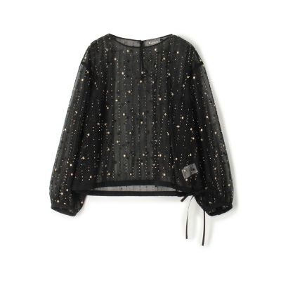 【正規品直輸入】 ビーズミックスエンブロイダリー ショートブラウス | maison トップス