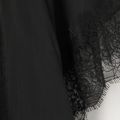 リバーレースコンビ シャーリングネックブラウス | maison 