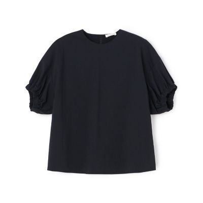 ラッシュストレッチ　ギャザースリーブブラウス
