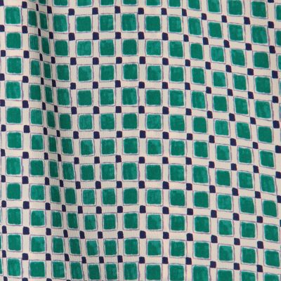 二*キ様 カラーグリッドプリント ボウタイブラウス カラーグリッド