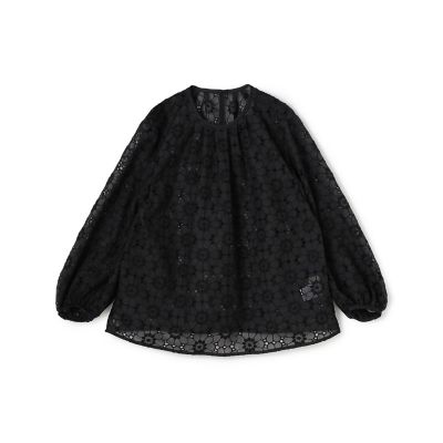 maison TOMORROWLAND/メゾン トゥモローランド エンブロイダリーオーガンザ クルーネックブラウス