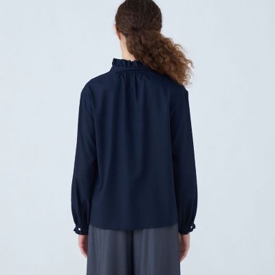 グロスアムンゼン フリルカラーリボンブラウス | maison TOMORROWLAND